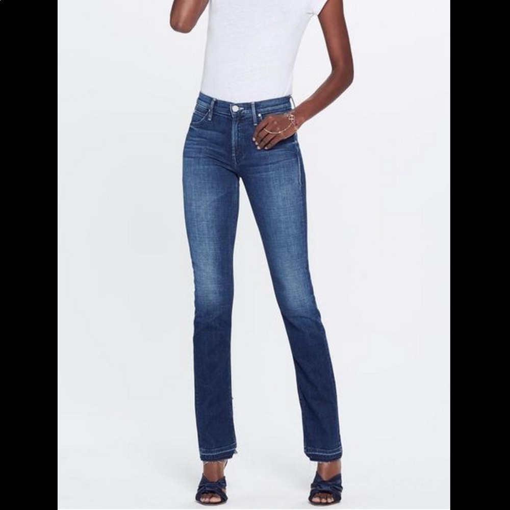 NWT.  Mother Denim THE RASCAL SLIT UNDONE HEM